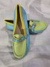 David Tate Color Block Blue Green Yellow Flats Size 6 - photo 13