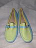 David Tate Color Block Blue Green Yellow Flats Size 6 - photo 3