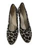 David Tate Leopard Print Black Gray Wedges Size 6 - photo 1