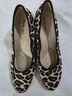 David Tate Leopard Print Black Gray Wedges Size 6 - photo 3