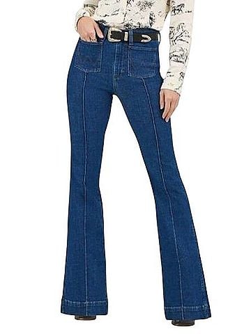 Wrangler Jeans Co Bare Back Pintuck Flare Jeans (view 1)