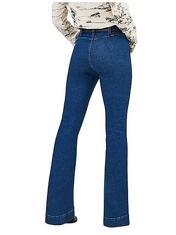 Wrangler Jeans Co Bare Back Pintuck Flare Jeans (view 2)