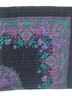 MADE IN ITALY 100% Polyester Paisley Floral Black Purple Teal Scarf One size - photo 2