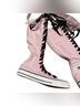 Converse 100% Canvas Solid Pink Black Sneakers Size 7 - photo 4