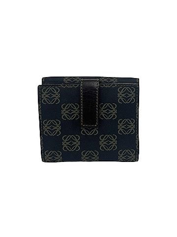 Loewe LOEWE Anagram Logo Leather Bi-fold Wallet, Mini Card Holder/Coin Purse, Brown, 32416 (view 2)