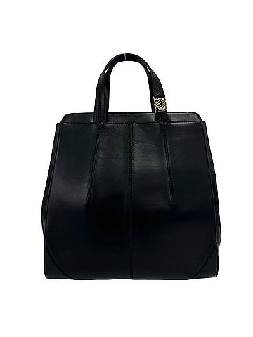 Loewe LOEWE (Loewe) Anagram Logo Motif Leather Tote Bag/Handbag, A4 Size, Black, 32093 (view 1)
