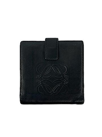 Loewe LOEWE Anagram Embossed Logo Nappa Leather Bi-fold Mini Wallet, Black, 22110 (view 1)