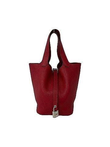 Hermès HERMES Picotin Lock PM Taurillon Clemence Handbag Rouge Casaque 30118 (view 1)