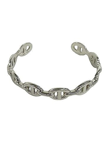 Hermès HERMES Chaine d'Ancre Enchainée Bangle, Sterling Silver 925, Accessory, Item No. 25103 (view 1)