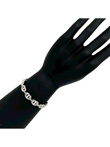 Hermès HERMES Chaine d'Ancre Enchainée Bangle, Sterling Silver 925, Accessory, Item No. 25103 (view 2)