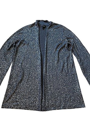 Eileen Fisher Sequin Silk Cotton Open Front Cardigan Style Sweater Silk Cardigan (view 1)