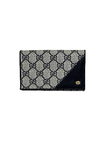 Gucci GUCCI GG Logo Pattern Leather Bi-fold Wallet Mini with Hardware, Card Holder/Coin Purse, Navy Blue, 22077 (view 1)