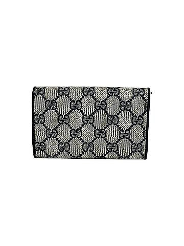 Gucci GUCCI GG Logo Pattern Leather Bi-fold Wallet Mini with Hardware, Card Holder/Coin Purse, Navy Blue, 22077 (view 2)