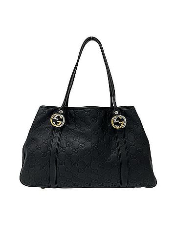 Gucci GUCCI GG Twins Shima Leather Tote Bag/Handbag/Semi-Shoulder Bag, Black, 19570 (view 1)