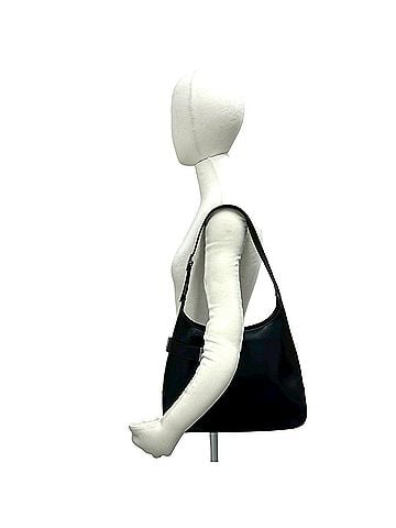 Salvatore Ferragamo Salvatore Ferragamo Gancini Hardware Leather Semi One Shoulder Bag Black 31391 (view 2)