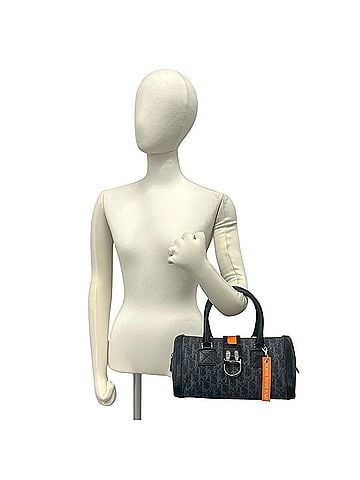 Christian Dior Christian Dior East West Flight Trotter Logo Denim Leather Handbag Navy 42790 (view 2)