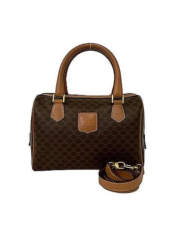 Céline CELINE Vintage Macadam Blazon Triomphe Pattern Leather 2-Way Handbag/Shoulder Bag Brown 30149 (view 1)
