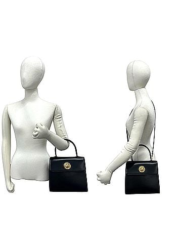 Céline CELINE Vintage Starball Logo Hardware Leather 2-way Shoulder Bag/Handbag Black 26808 (view 2)