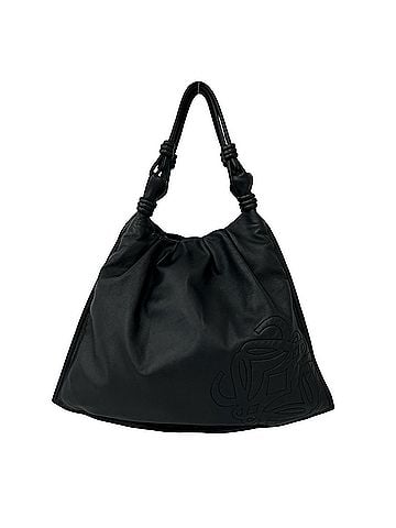 Loewe LOEWE Vintage Flamenco Hobo Bag, Anagram Logo, Nappa Leather, Genuine Leather Tote Black, 48980 (view 1)