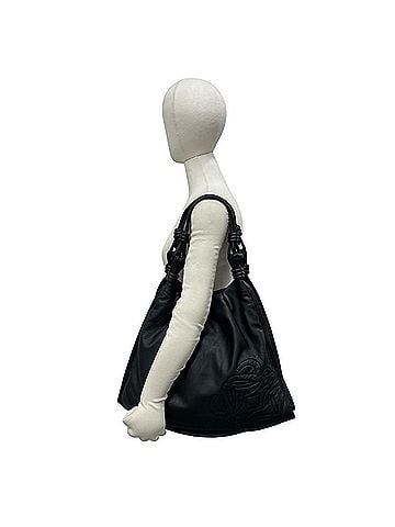 Loewe LOEWE Vintage Flamenco Hobo Bag, Anagram Logo, Nappa Leather, Genuine Leather Tote Black, 48980 (view 2)