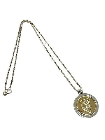 Tiffany & Co. TIFFANY&amp;Co. Tiffany Coin Necklace, Sterling Silver 925, 18K Yellow Gold Pendant, Accessory, 14347 (view 1)