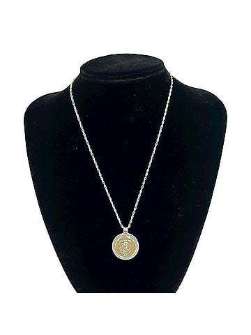 Tiffany & Co. TIFFANY&amp;Co. Tiffany Coin Necklace, Sterling Silver 925, 18K Yellow Gold Pendant, Accessory, 14347 (view 2)