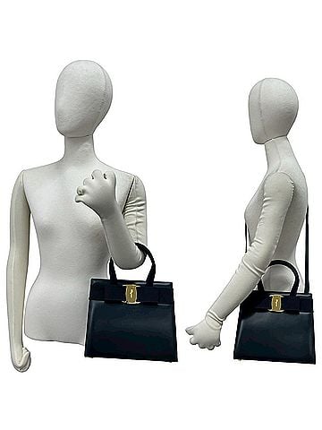 Salvatore Ferragamo Salvatore Ferragamo Vara Ribbon Leather 2-way Handbag/Shoulder Bag, Black 16162 (view 2)