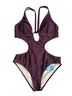 Cupshe Solid Purple One Piece Swimsuit Size L - photo 5