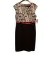 Connected Apparel Stripes Black White Cocktail Dress Size 14 - photo 1
