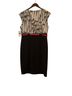 Connected Apparel Stripes Black White Cocktail Dress Size 14 - photo 2