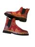 Free People Red Multi Color Ankle Boots Size 8 - photo 2