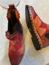 Free People Red Multi Color Ankle Boots Size 8 - photo 3