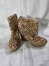 Matiko 100% Leather Leopard Print Tan Black Ankle Boots Size 8 1/2 - photo 11