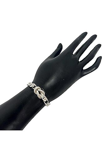Tiffany & Co. TIFFANY&amp;Co. Tiffany Vintage Center Knot Bracelet, Curb Chain, Sterling Silver 925, Accessory, 071-3 (view 2)