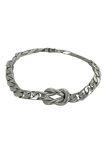 Tiffany & Co. TIFFANY&amp;Co. Tiffany Vintage Center Knot Bracelet, Curb Chain, Sterling Silver 925, Accessory, 071-2 (view 1)