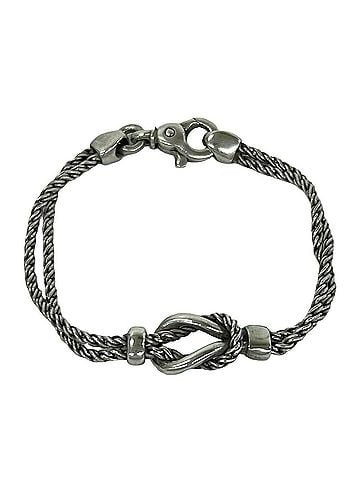 Tiffany & Co. TIFFANY&amp;Co. Tiffany Vintage Double Rope Center Knot Bracelet, Sterling Silver 925, Accessory, 071-1 (view 1)