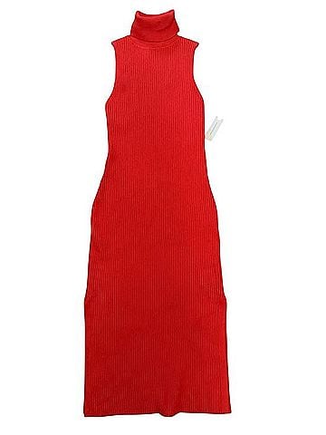 Daily Practice By Anthropologie Ribbed Slim Knit Midi Dress Casual Dress (view 1)