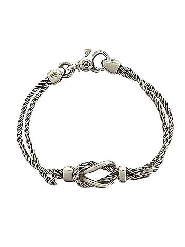 Tiffany & Co. TIFFANY&amp;Co. Tiffany Double Rope Center Knot Bracelet, Sterling Silver 925, Accessory, Silver, 01749 (view 1)