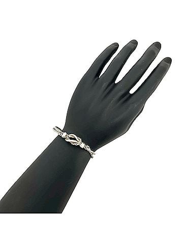 Tiffany & Co. TIFFANY&amp;Co. Tiffany Double Rope Center Knot Bracelet, Sterling Silver 925, Accessory, Silver, 01749 (view 2)