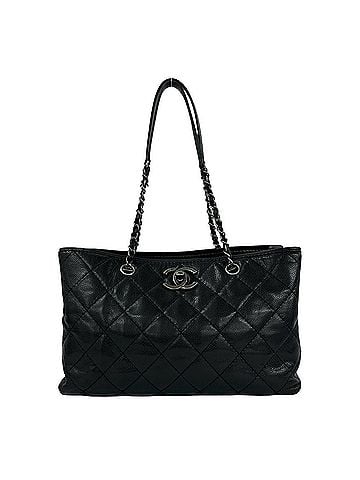 Chanel CHANEL Matelassé Coco Mark Caviar Skin Tote Bag Semi Shoulder Black 37403 (view 1)