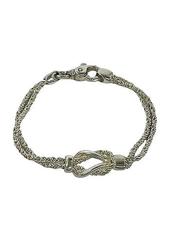 Tiffany & Co. TIFFANY&amp;Co. Tiffany Vintage Double Rope Center Knot Bracelet, Sterling Silver 925, 135-2 (view 1)