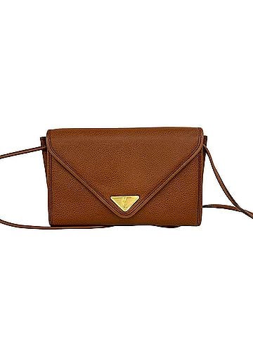 Yves Saint Laurent YVES SAINT LAURENT Vintage YSL Logo Hardware Leather Shoulder Bag/Sacoche Brown 33464 (view 1)