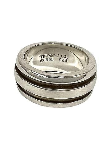 Tiffany & Co. TIFFANY&amp;Co. Tiffany Vintage Grooved Double Line Ring, Sterling Silver 925, Accessory, Silver, Item No. 29860 (view 1)