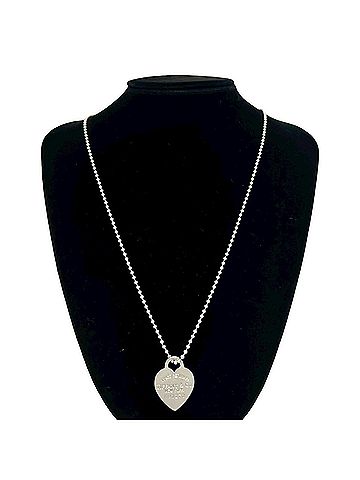 Tiffany & Co. TIFFANY&amp;Co. Tiffany Return to Heart Tag Necklace, Sterling Silver 925, Accessory, 19401 (view 2)