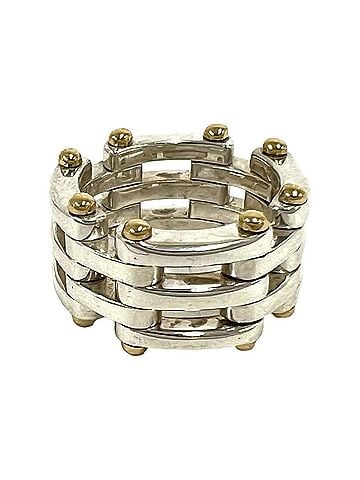 Tiffany & Co. TIFFANY&amp;Co. Tiffany Gate Ring, Sterling Silver 925, 18K Yellow Gold, Accessory, 00070 (view 1)