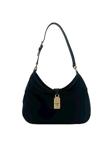Prada PRADA Prada logo hardware Tessuto nylon leather genuine semi shoulder bag handbag black 33420 (view 1)
