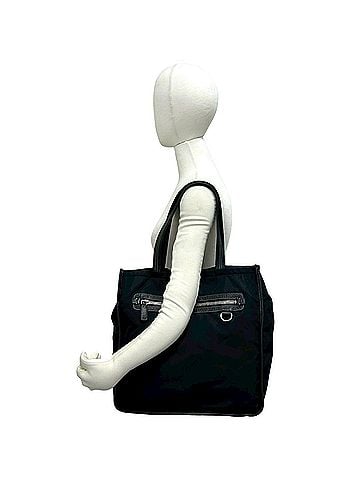 Prada PRADA Prada Triangle Logo Plate Hardware Tessuto Nylon Leather Genuine Tote Bag Handbag Black 41373 (view 2)