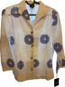 Connie Roberson Floral White Purple Button-Down Shirt Size S - photo 1