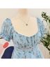 Francesca's Floral Blue Casual Dress Size S - photo 3