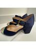 J.Crew 100% Raw Silk Blue Gold Green Heels Size EU 36 - photo 3